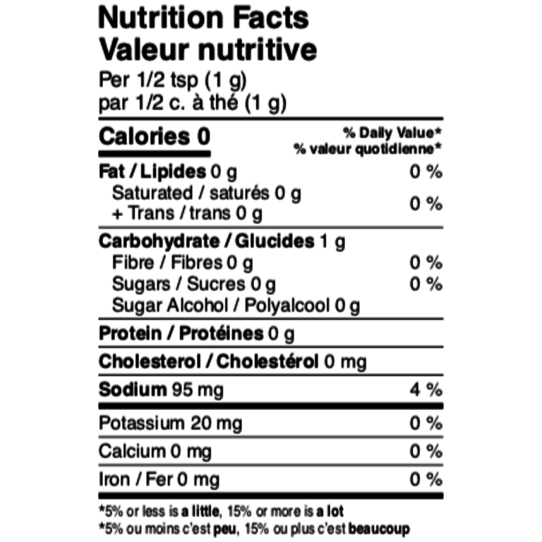 A Sprinkle of Sunshine Nutrition Facts